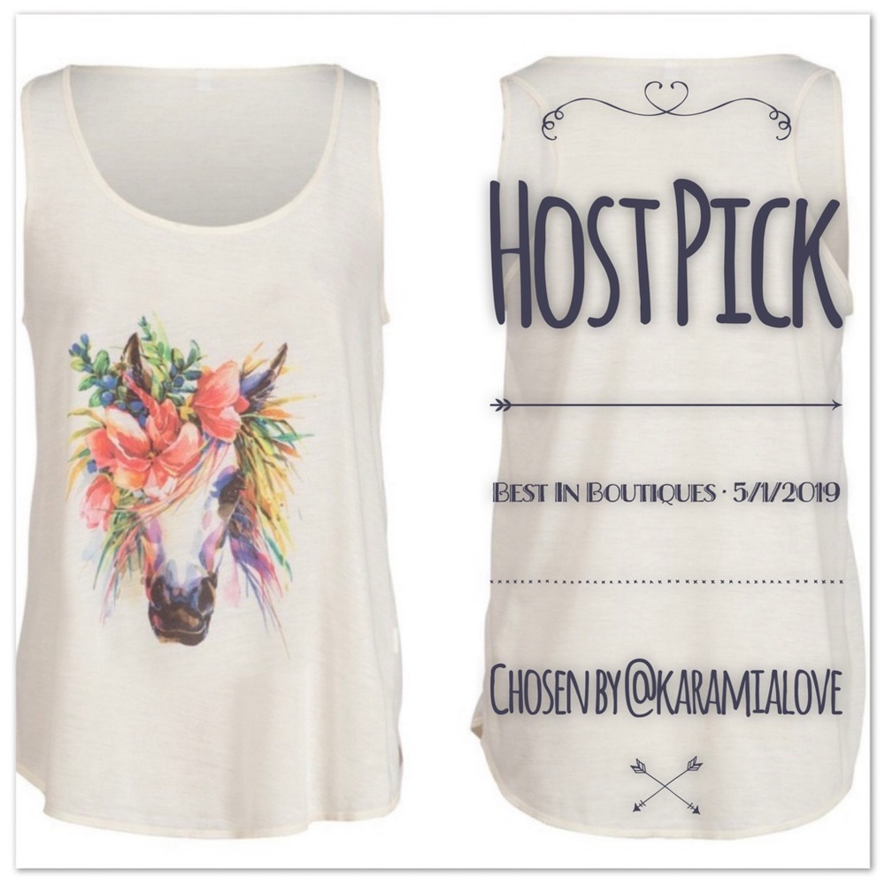 🦄🌸 White Unicorn & Flowers Racerback Tank 🌸🦄